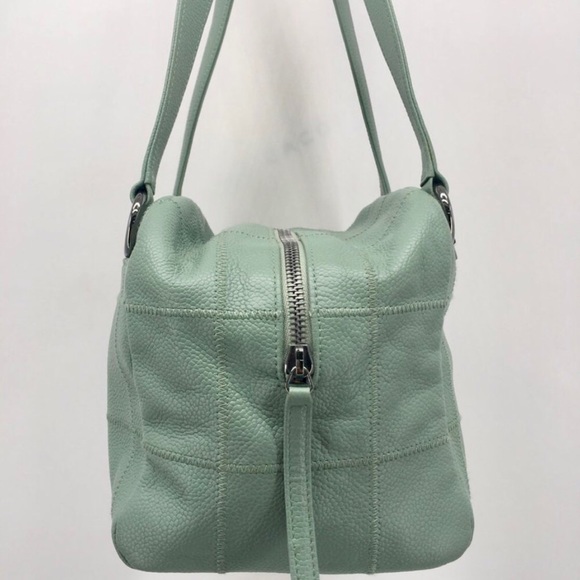 Chanel Green Caviar Leather Square Quilted LAX Bowler Bag - Picture 5 of 12